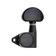 Kluson Modern Roundback Kidney 3+3 Black Kluson Modern Roundback Kidney 3+3 Black