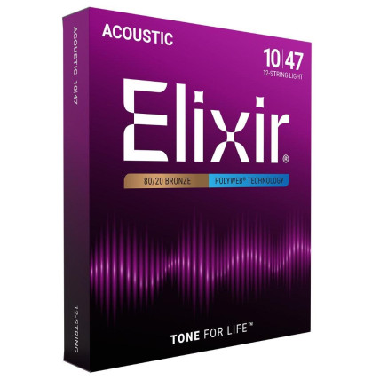 Elixir 11150 Acoustic Polyweb Acoustic 12-String Light