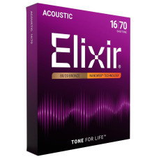 Elixir 11306 Acoustic Nanoweb 6-String Baritone stīgas