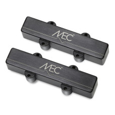MEC Active J/J-Style Bass Pickup Set, Metal Cover, 4-String - Brushed Black Chrome skaņas noņēmēji