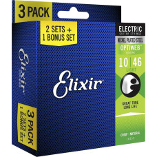 Elixir 16552 Electric Optiweb Light 10-46 3-pack