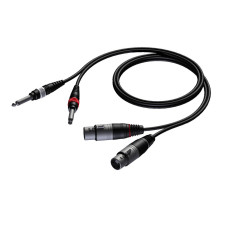 Procab 2 x XLR female - 2 x 6.3 mm Jack male mono 3 meter