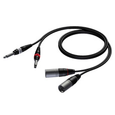 Procab 2 x XLR male - 2 x 6.3 mm Jack male mono 3 meter