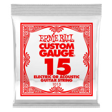 Ernie Ball 1015 .015 Plain Steel Electric or Acoustic stīga