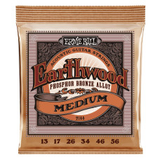 Ernie Ball 2144 Earthwood Medium Phosphor Bronze 13-56 stīgas