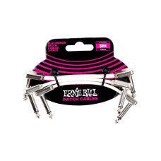 Ernie Ball 6384 3in Flat Ribbon Patch Cable White 3 Pack - White Ernie Ball 6384 3in Flat Ribbon Patch Cable White 3 Pack - White