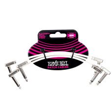Ernie Ball 6385 6in Flat Ribbon Patch Cable White 3 Pack - White Ernie Ball 6385 6in Flat Ribbon Patch Cable White 3 Pack - White