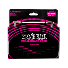 Ernie Ball Flat Ribbon Patch Cables Pedalboard Multi-Pack - White Ernie Ball Flat Ribbon Patch Cables Pedalboard Multi-Pack - White